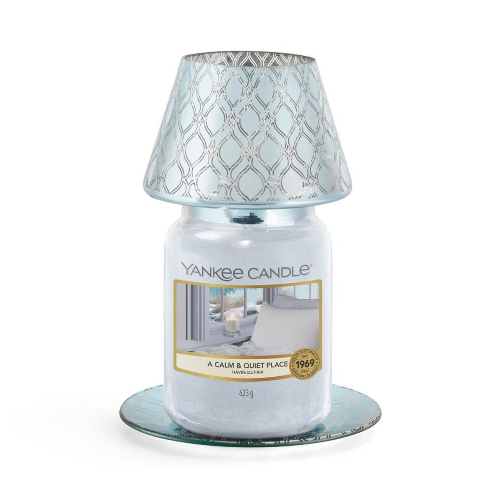 Yankee Candle Savoy Blue Pattern Large Shade & Tray £21.59